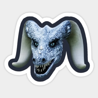 Horned Ice Dragon Head Sticker